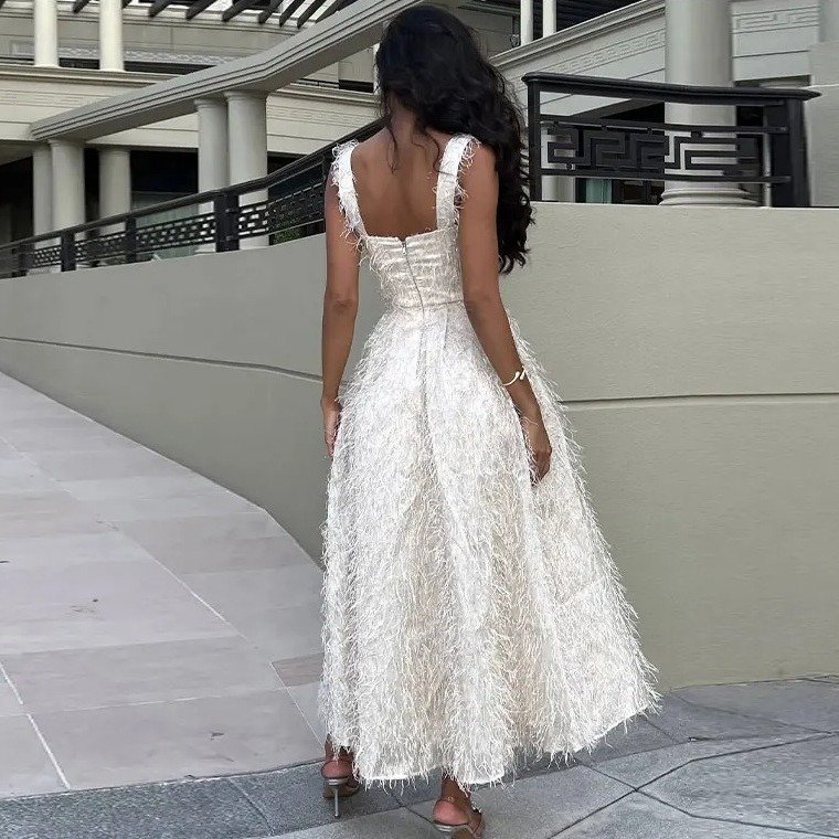 Women's Sleeveless Tassel Dress - Image 2