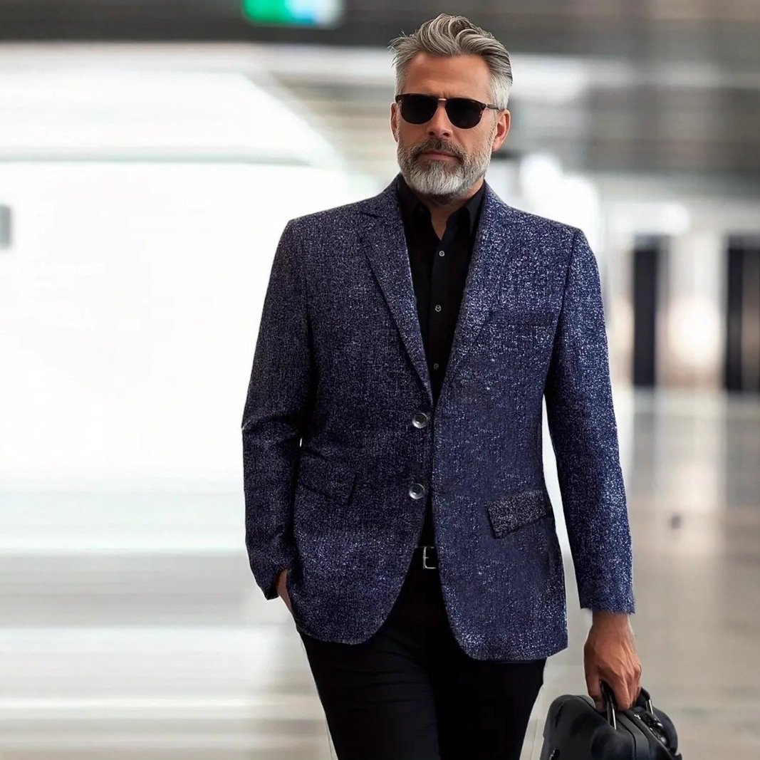 Leisure Suits For Men Coat Single-breasted Jacket - Image 4